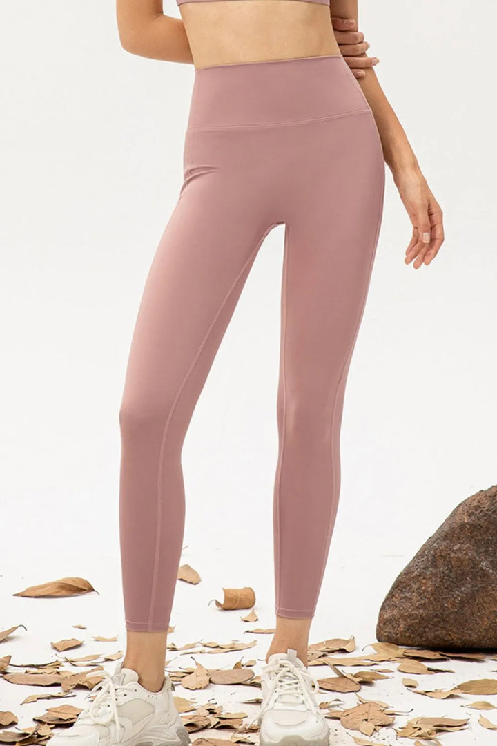 High-rise skinny active leggings with contour seams
