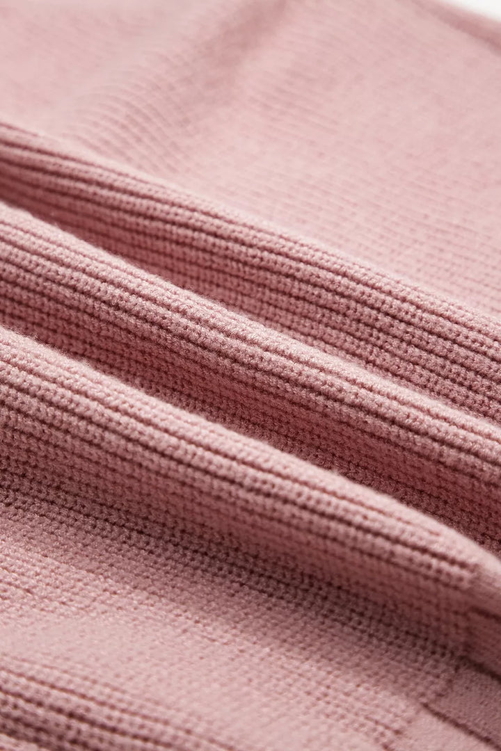 Textured knit button-front cardigan with drop shoulders