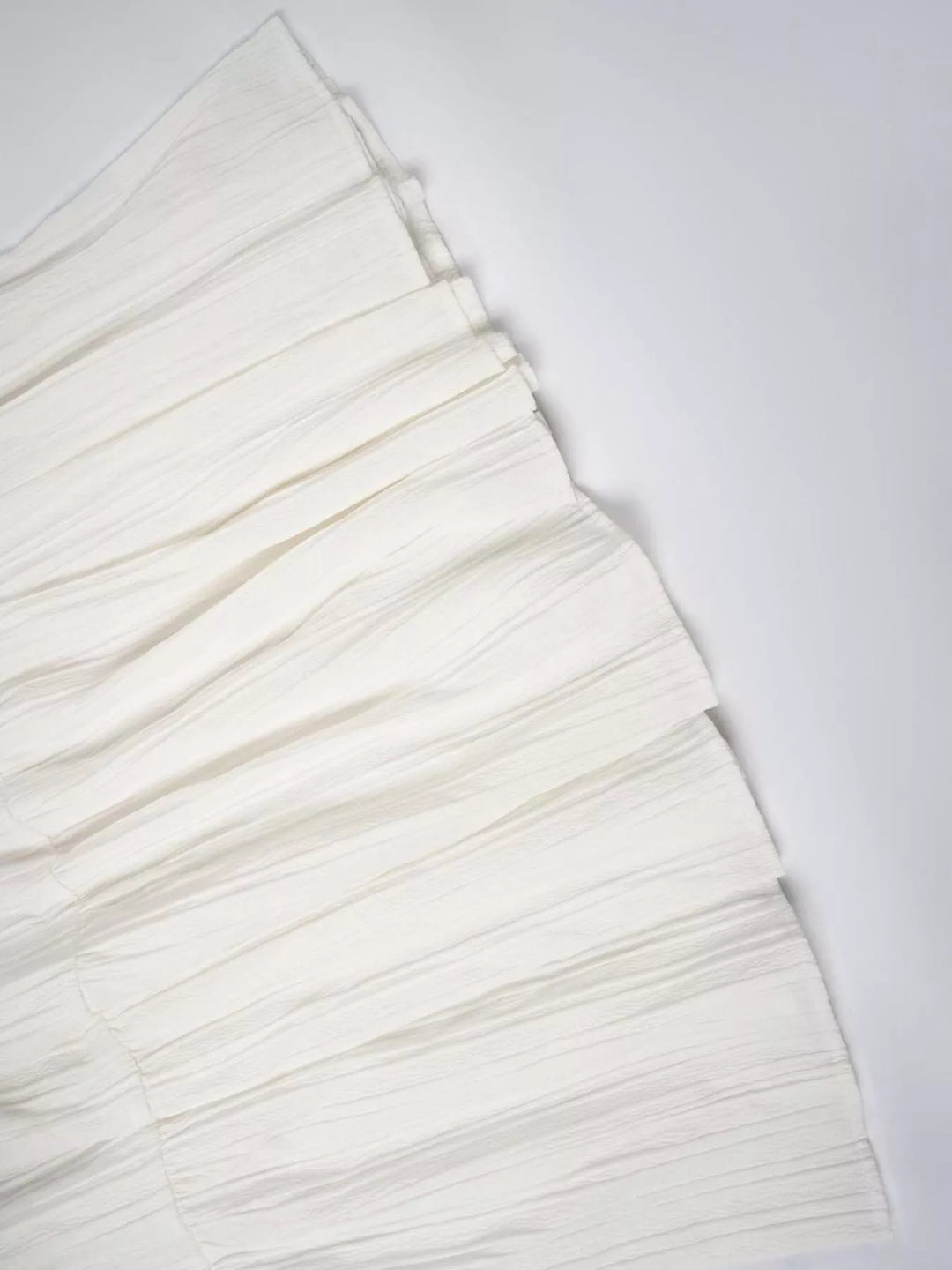 Tiered ruched maxi skirt with elastic waist