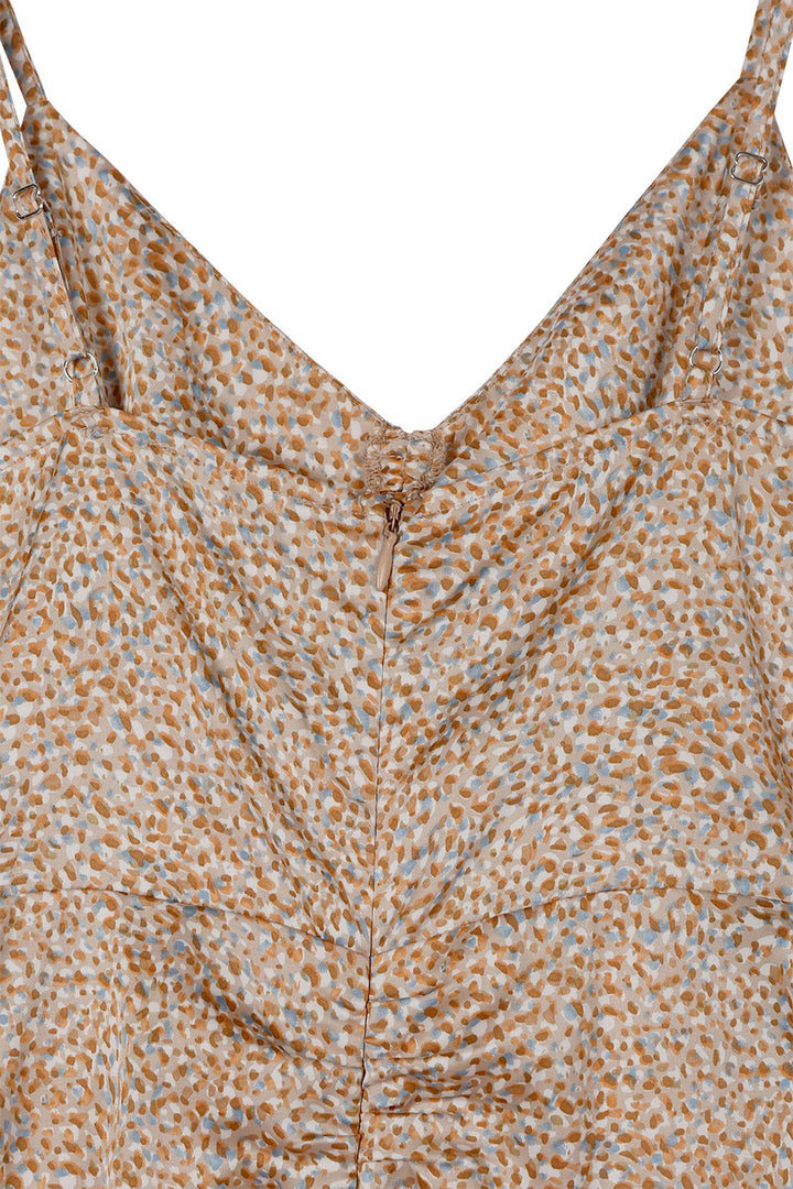 SL leopard print shirred dress - Azoroh