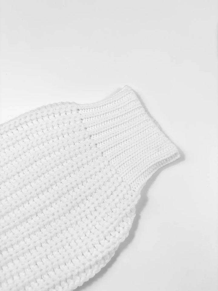 Chunky rib-knit turtleneck sweater with drop shoulders