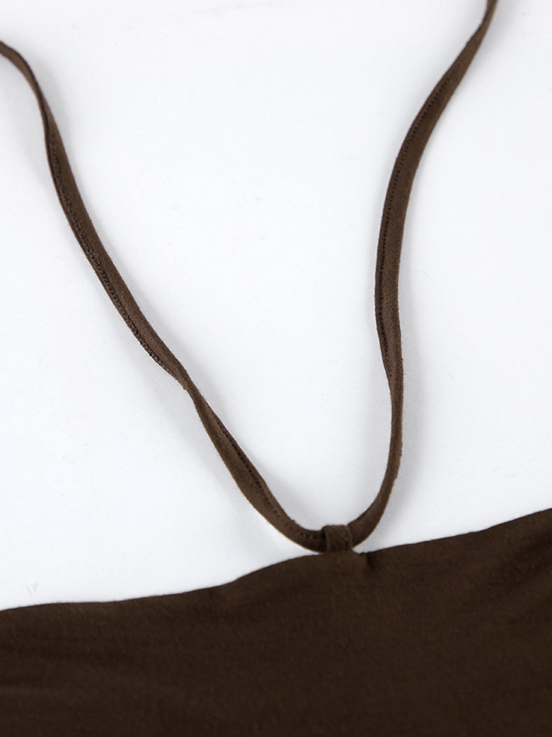 Halter neck longline cami with high front slit
