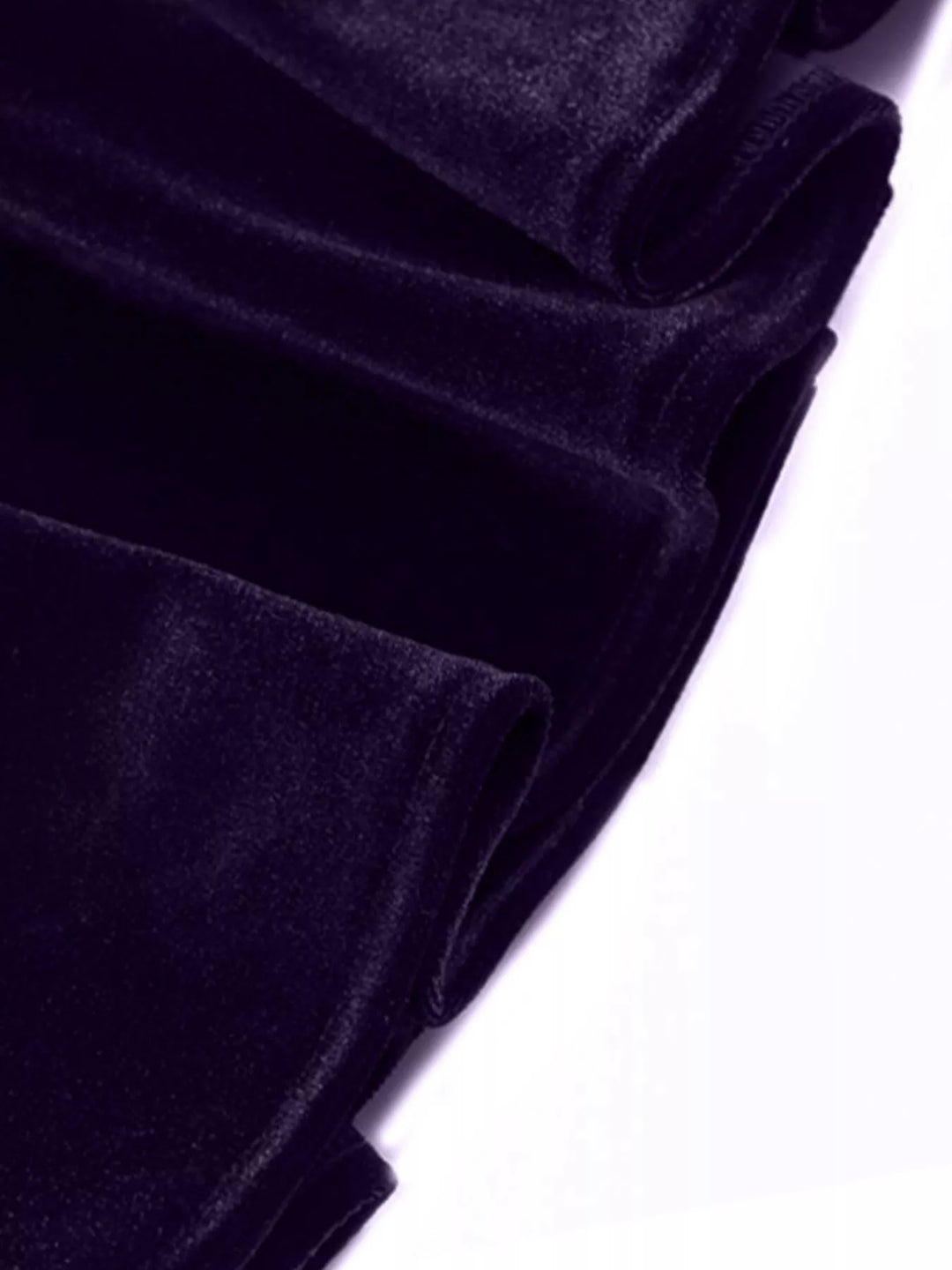 Glitter velvet ruched sweetheart-neck long sleeve top