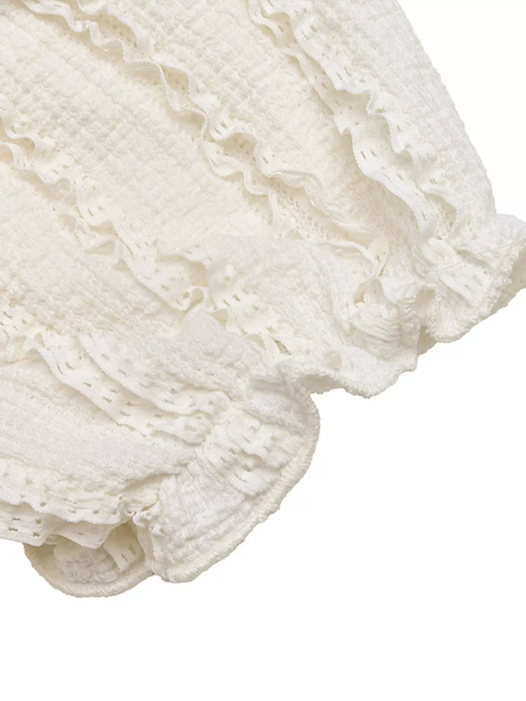 Ruched sweetheart neck puff sleeve babydoll top