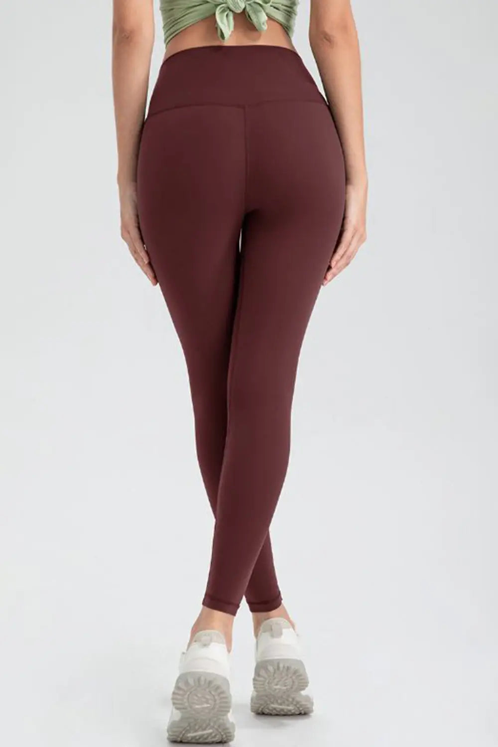 Wide waistband high-rise workout leggings