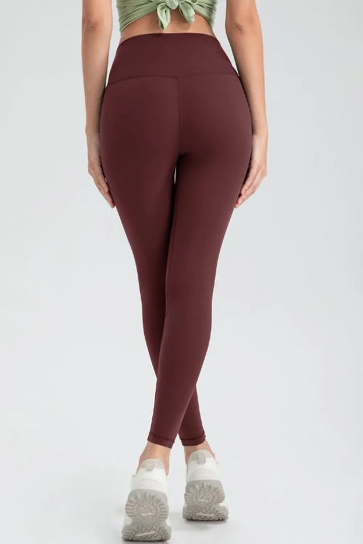 Wide waistband high-rise workout leggings