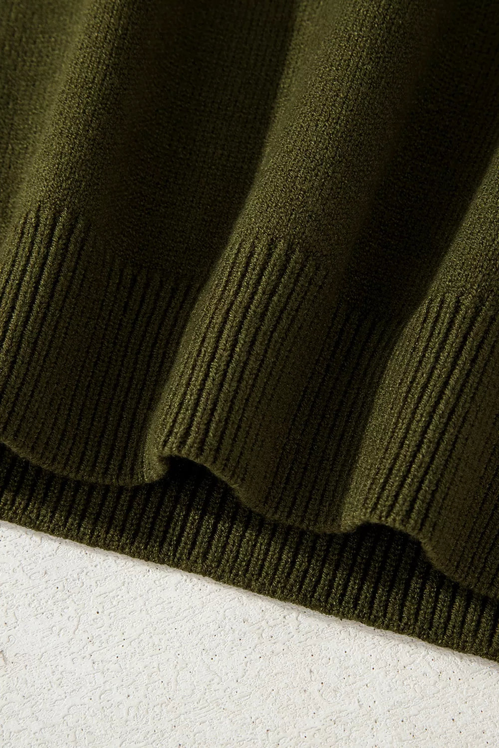 Colorblock drop shoulder crew neck sweater with zigzag trim