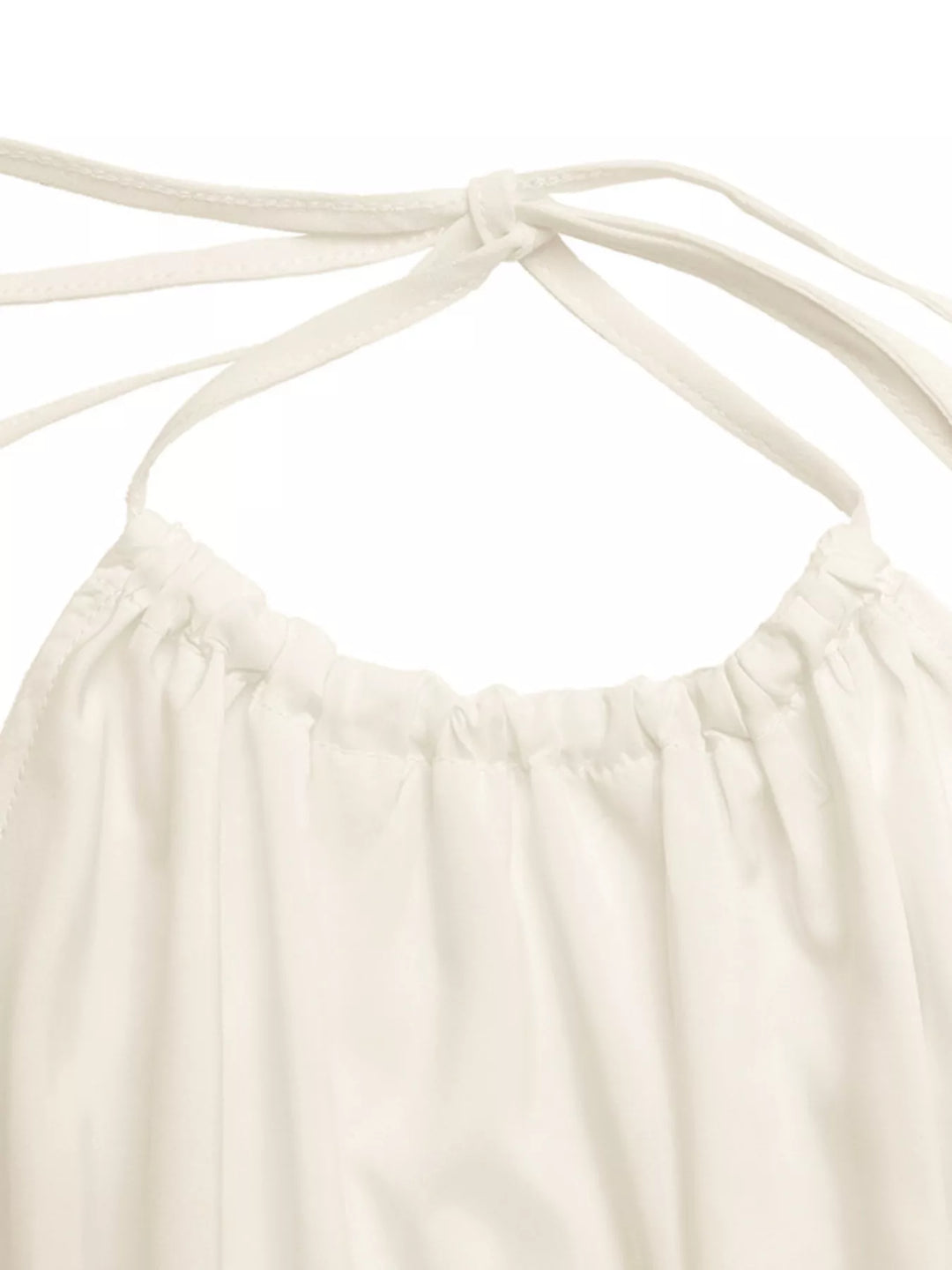 Halter neck peplum top with ruched waist