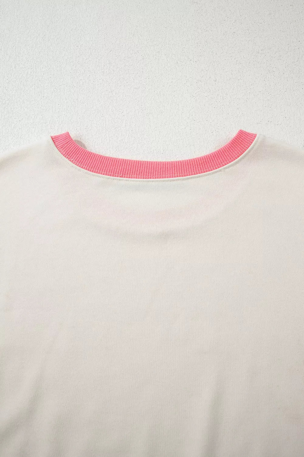 Color block striped dolman sweatshirt with side slit