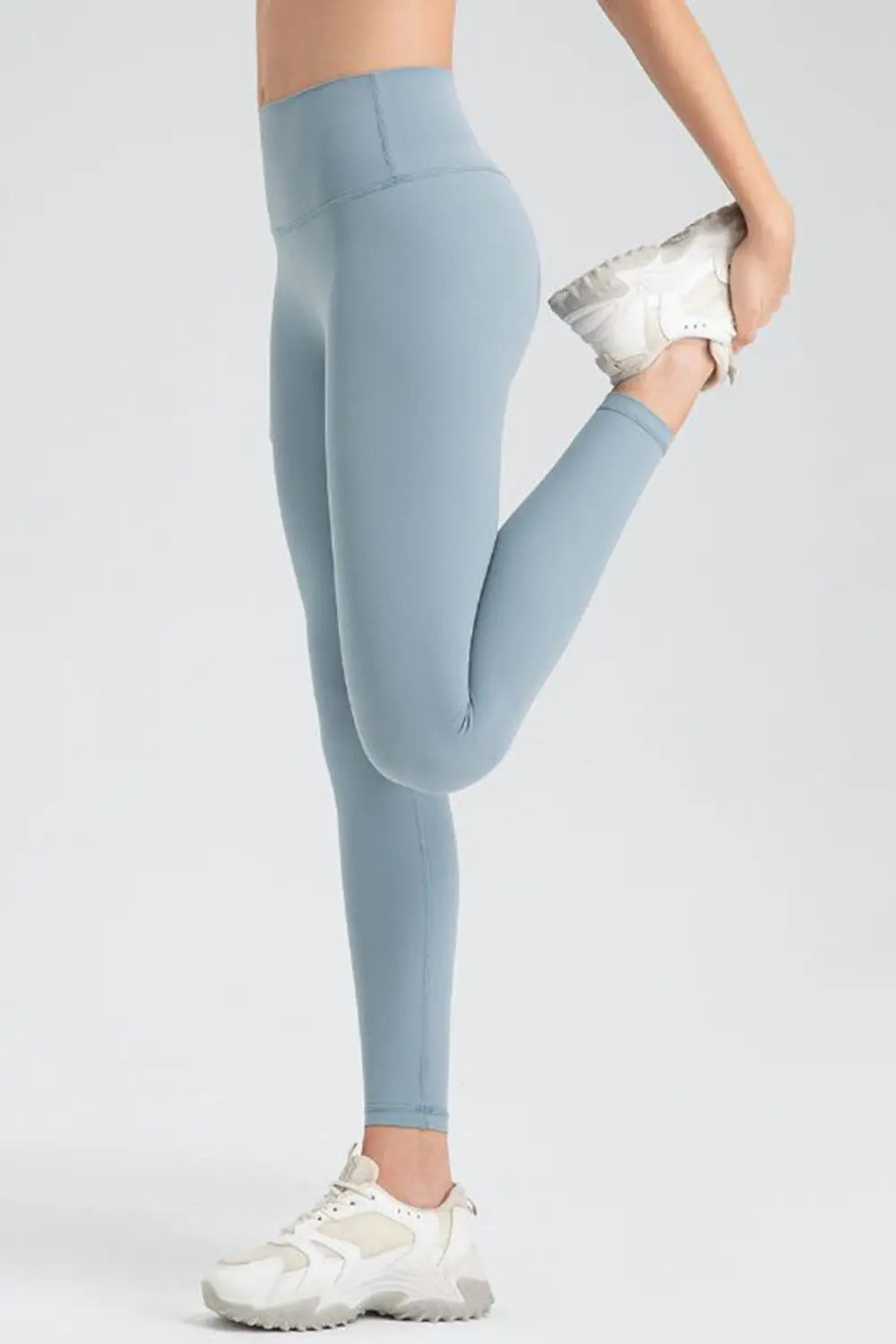 Wide waistband high-rise stretch sport leggings