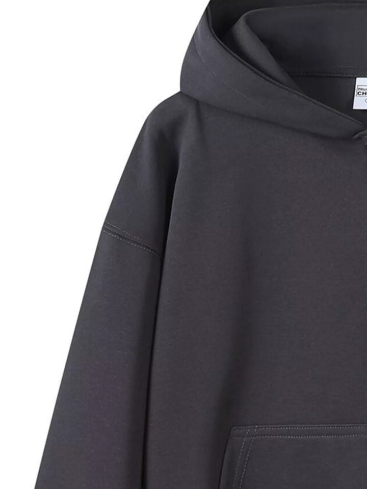Zip-up hoodie with front pockets and ribbed cuffs