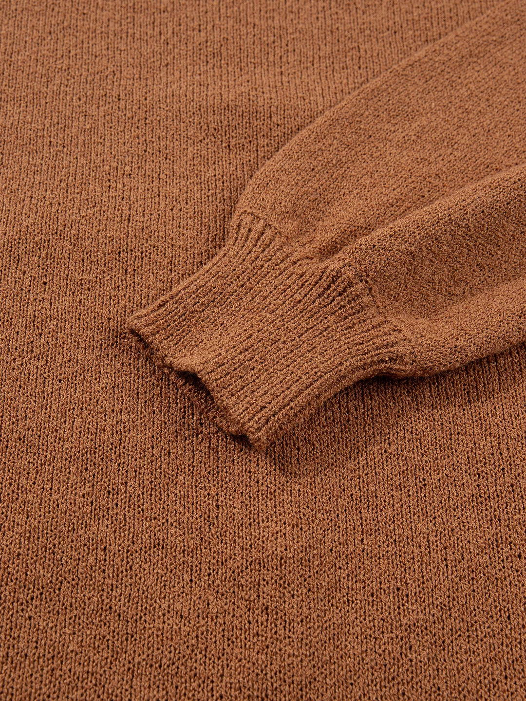 Gingerbread man embroidered drop shoulder knit sweater