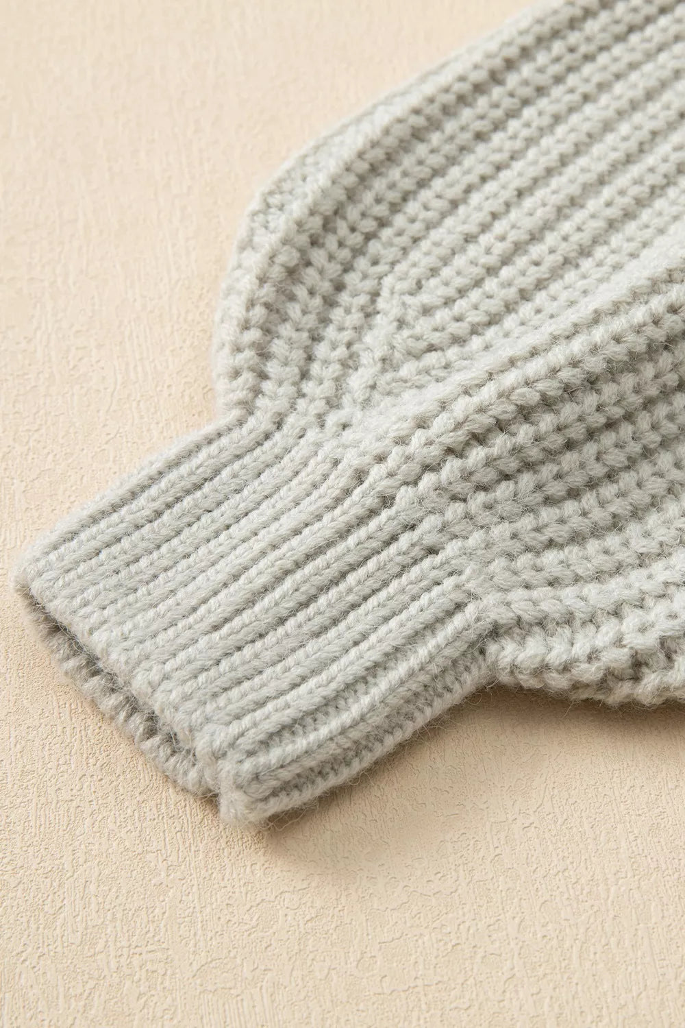Chunky ribbed knit button-down cardigan