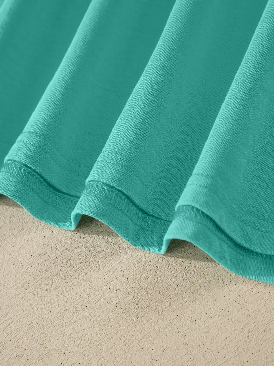 Mineral wash V-neck cotton tee with chest pocket