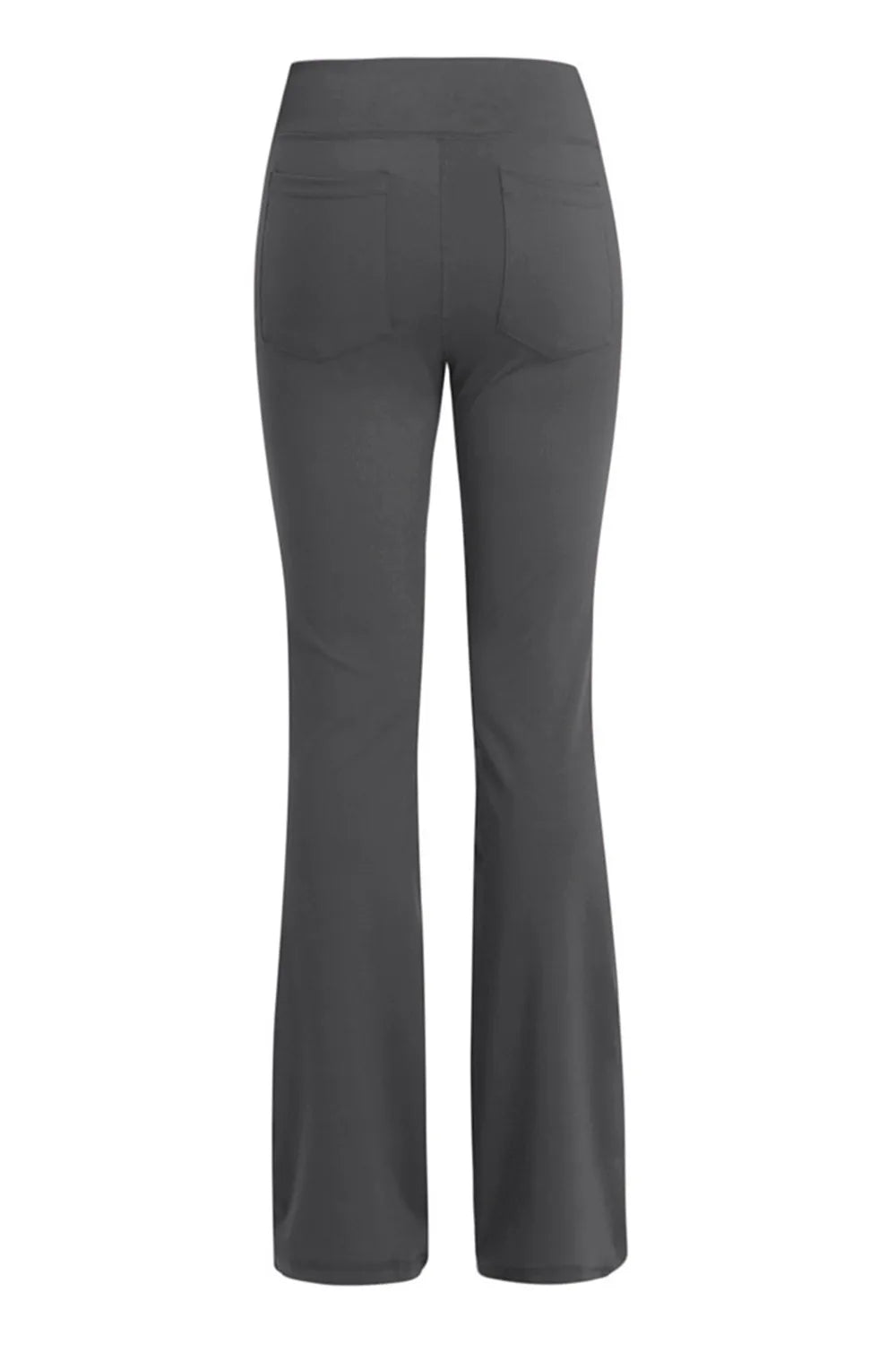 High-waisted flare yoga pants with side phone pockets