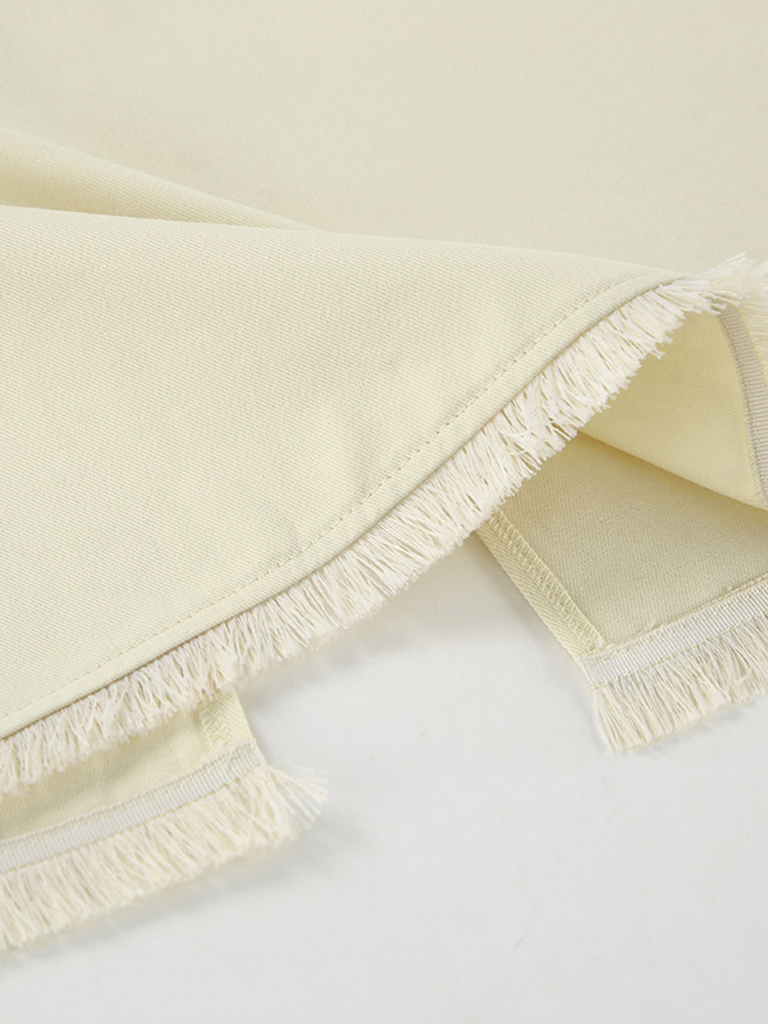 Straight-cut cotton midi skirt with back slit