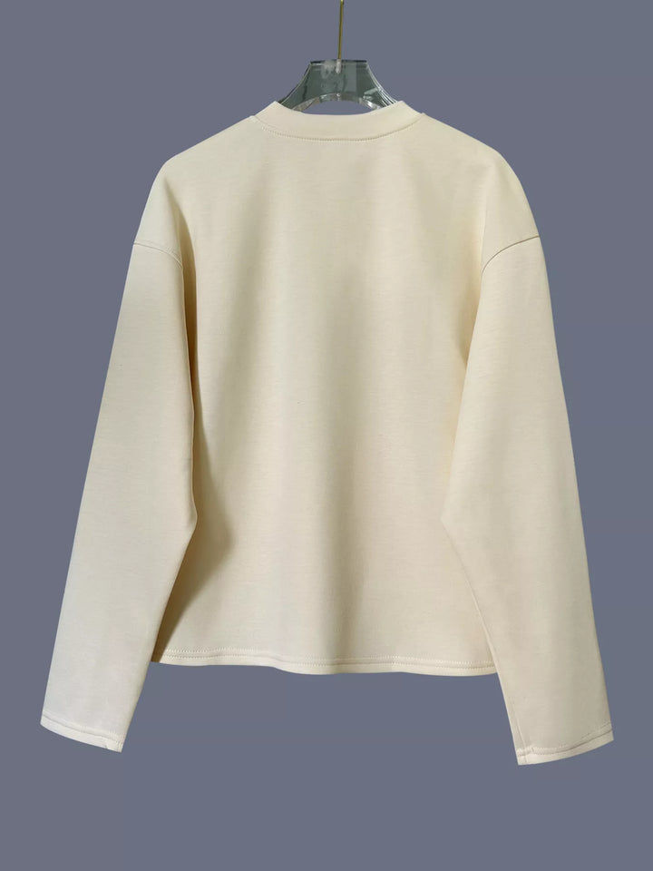 Quarter-zip raglan pullover sweatshirt with front pocket