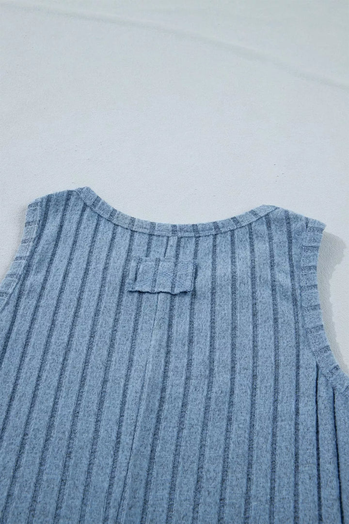 Slim ribbed mineral wash tank top