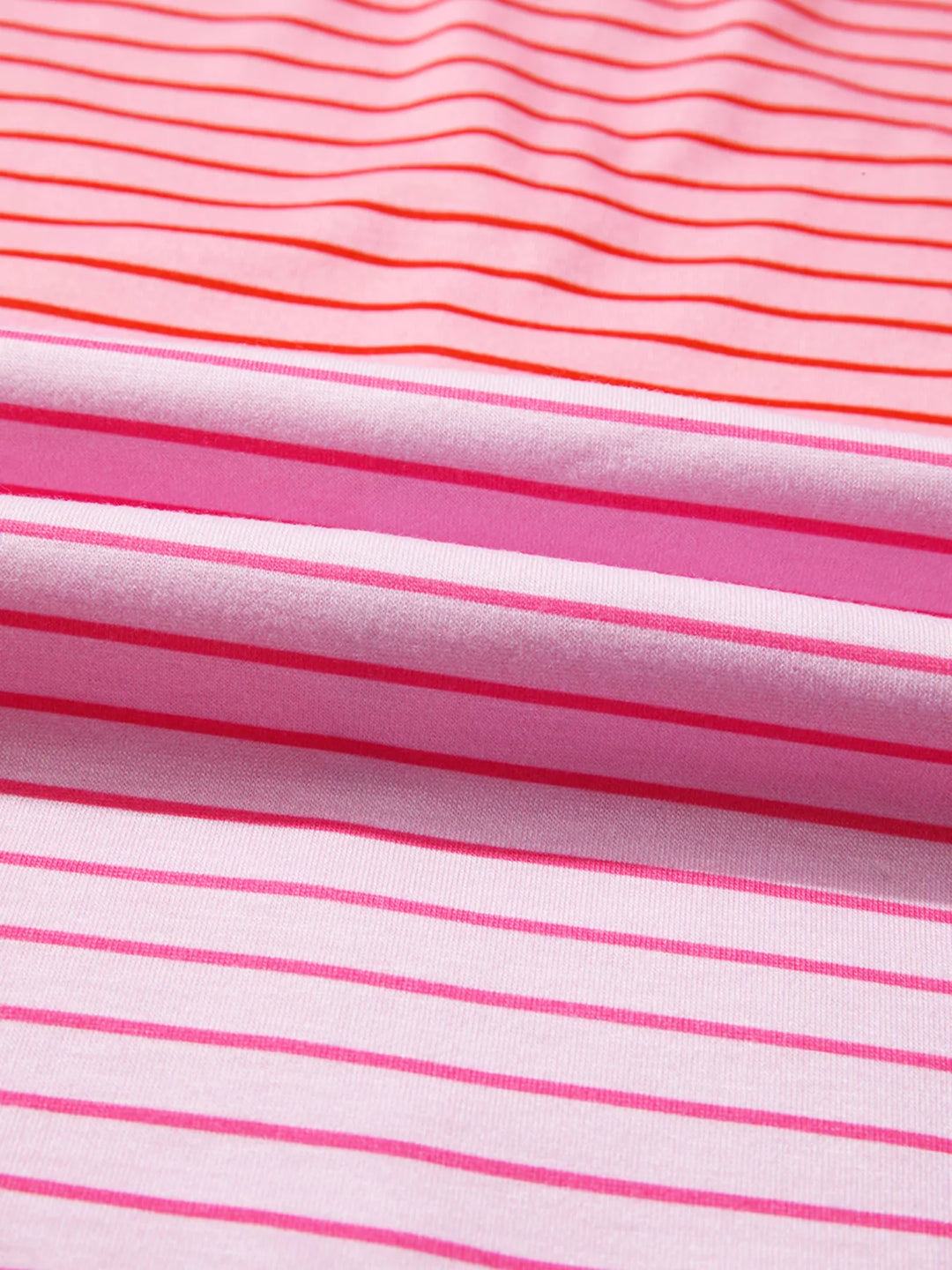 Exposed seam striped colorblock long sleeve top