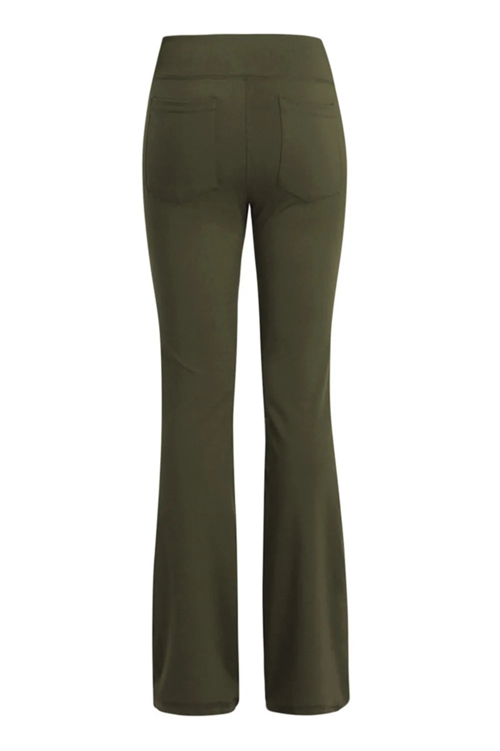 High-waisted flare yoga pants with side phone pockets