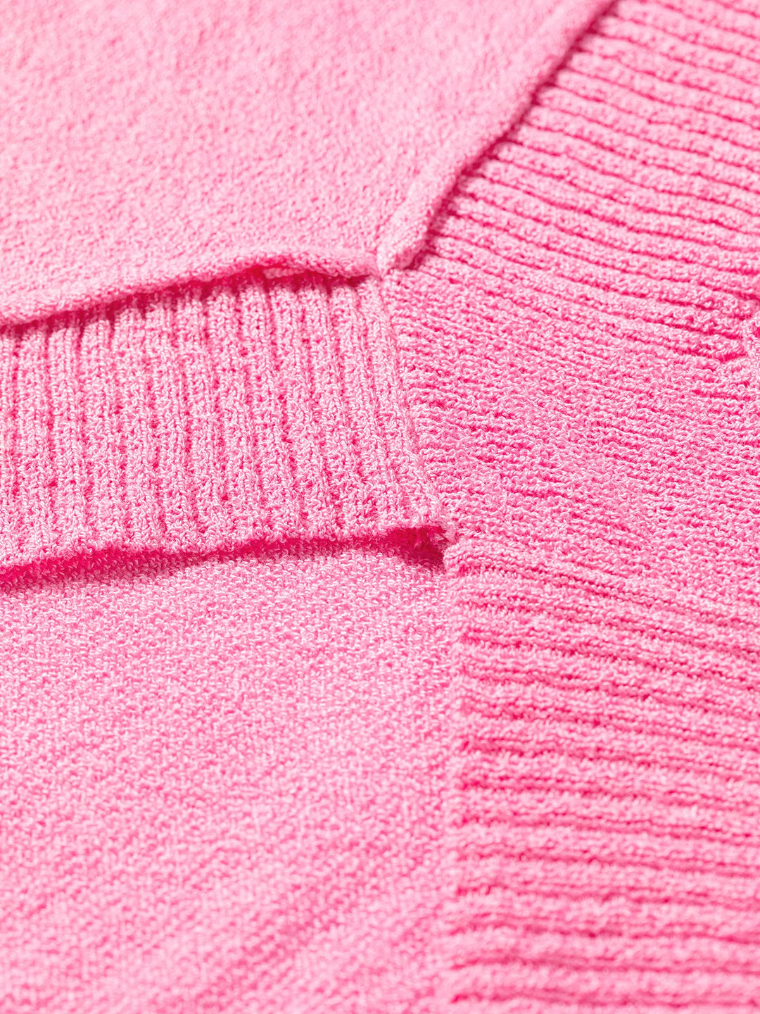 Open-back twist drop shoulder knit sweater