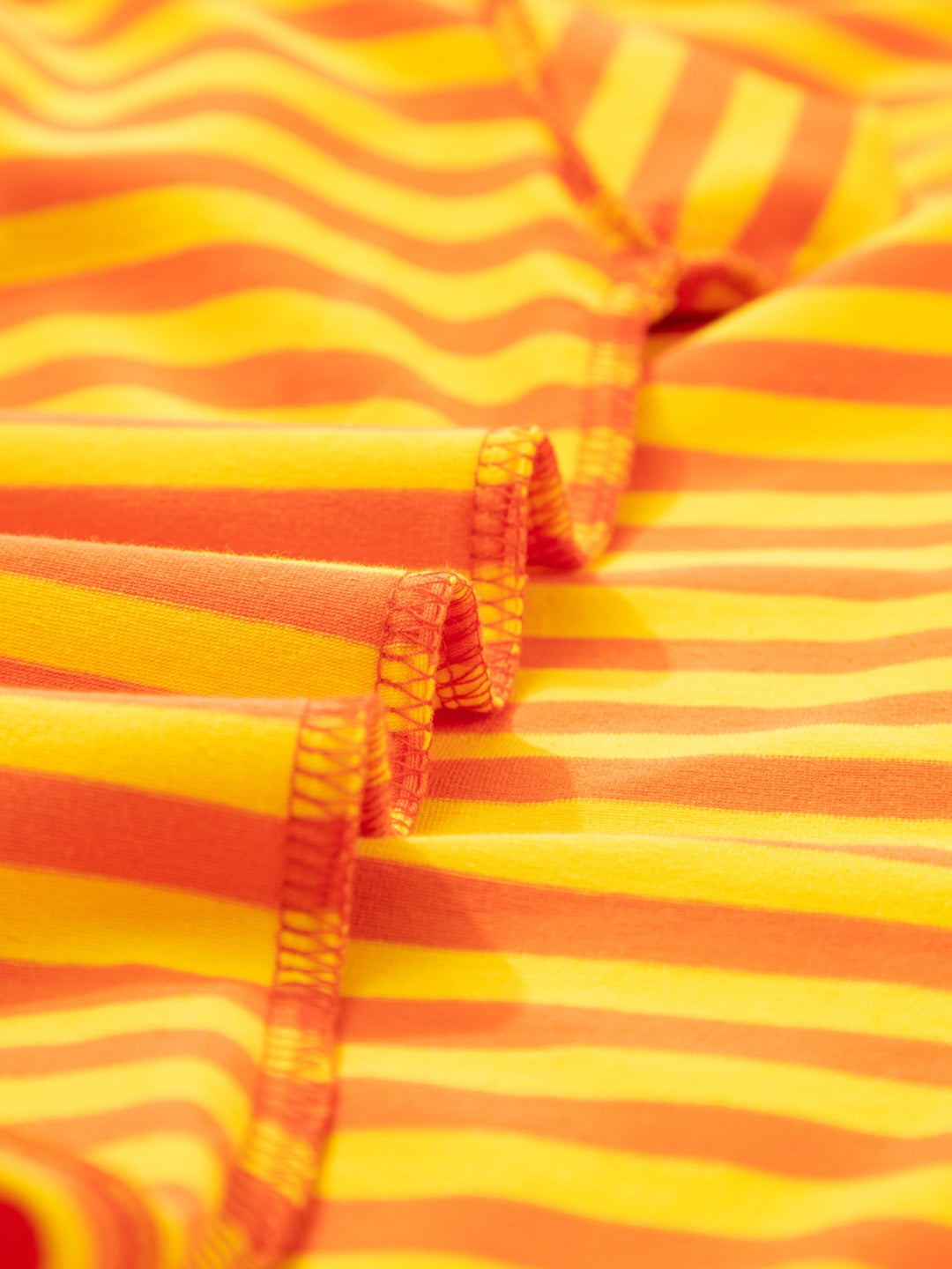 Striped oversized drop-shoulder crew neck t-shirt