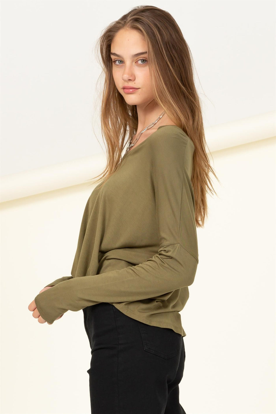 Love Me Right V Neck Loose Fit Top - Azoroh