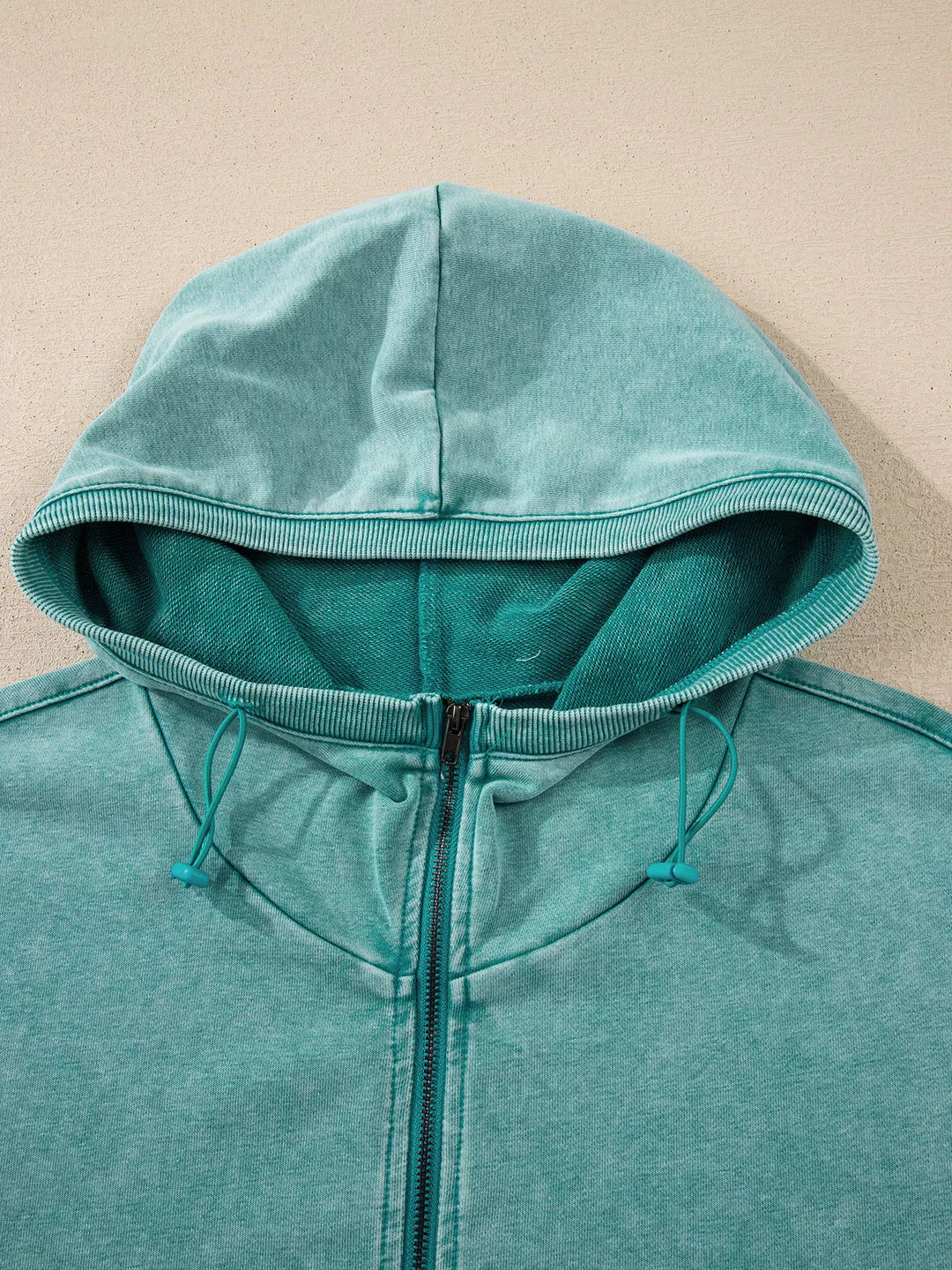 Mineral wash half-zip pullover with kangaroo pocket