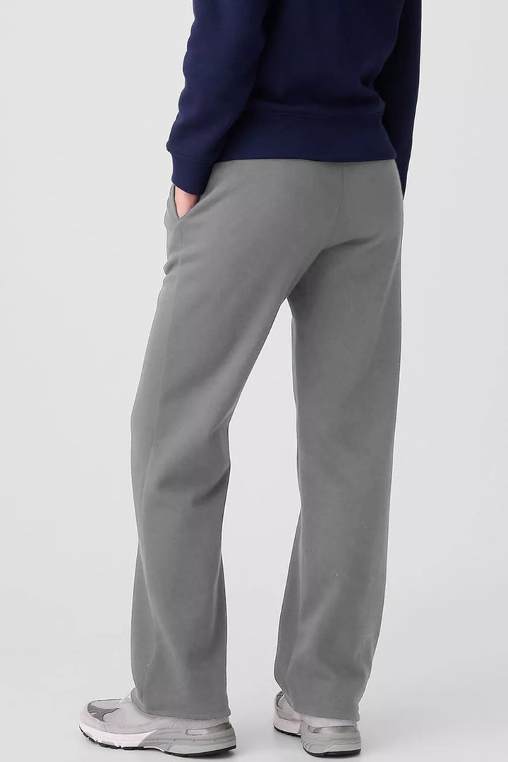 Drawstring straight-leg lounge pants with side pockets