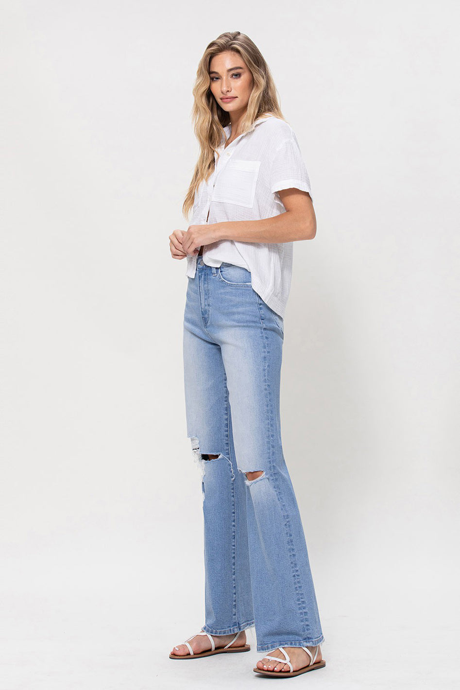 High Rise Vintage Flare Jeans - Azoroh
