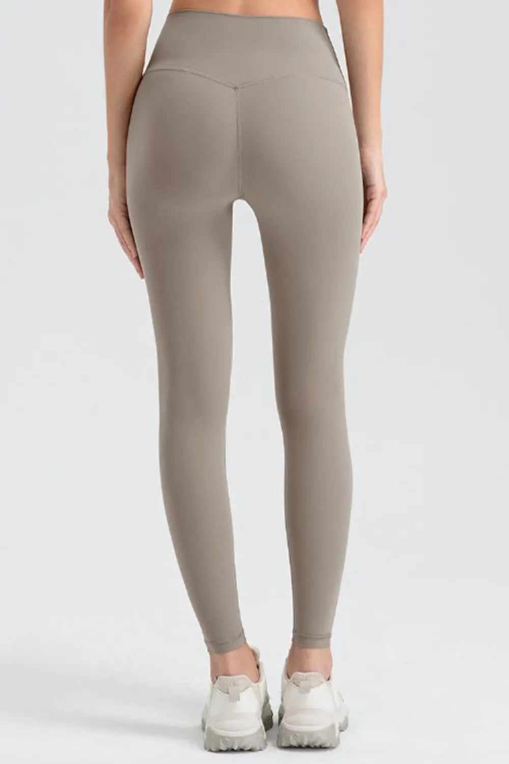Wide waistband high-rise stretch sport leggings