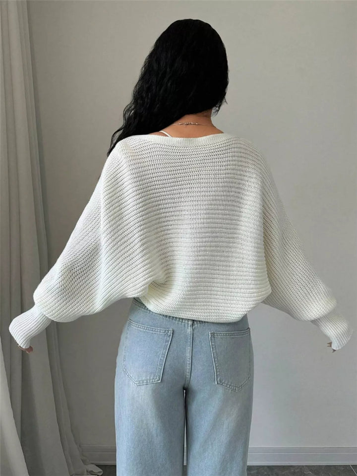 Cropped ribbed knit open-front cardigan with balloon sleeves