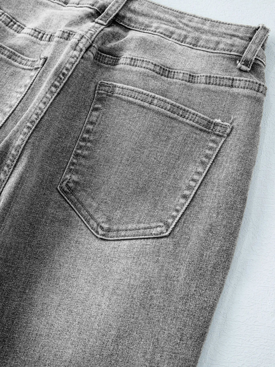 High-rise wide-leg jeans with released hem