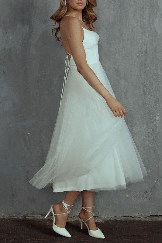 Tulle Ballerina Midi Dress - Azoroh