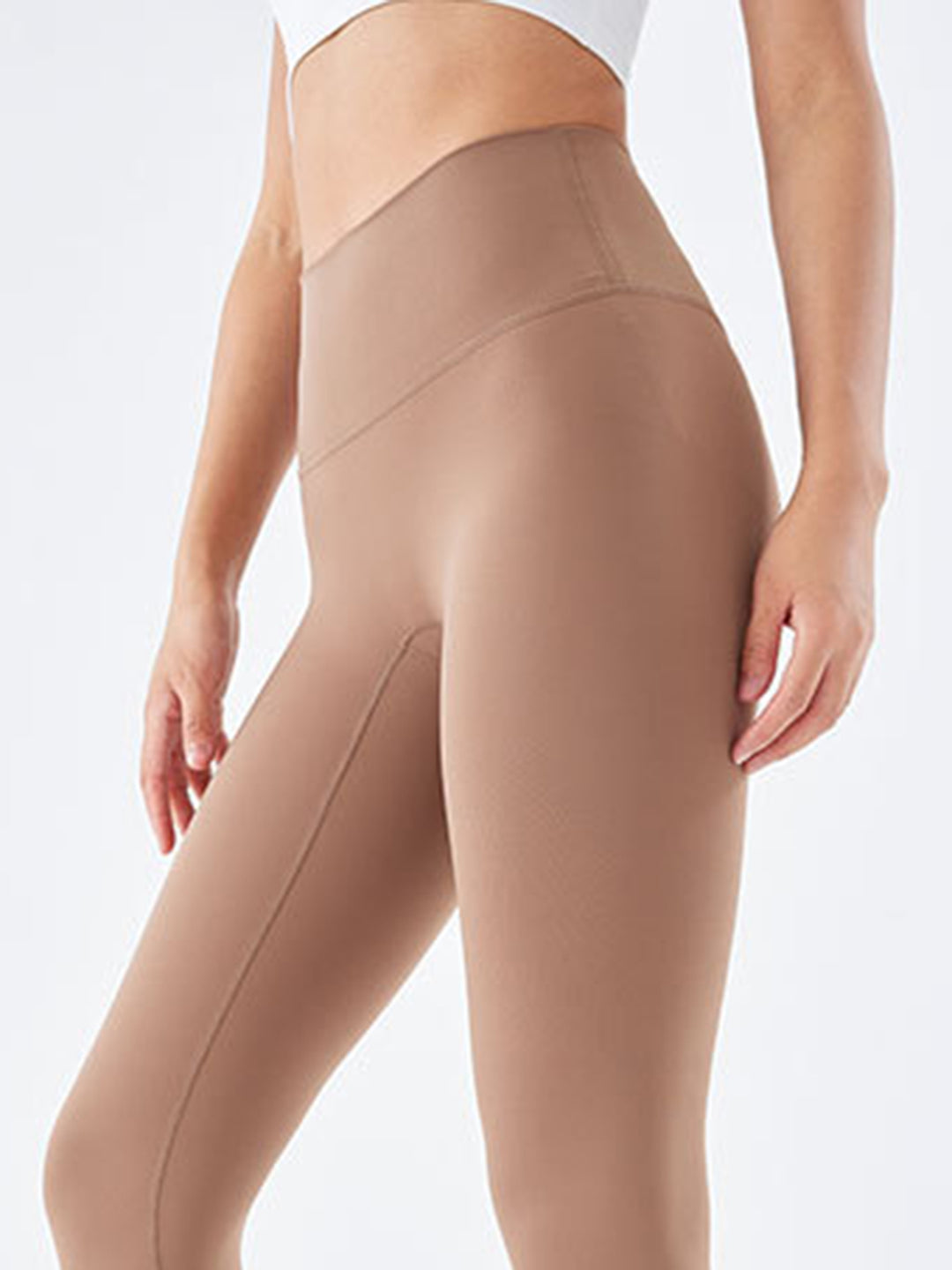 Wide waistband high-rise workout leggings