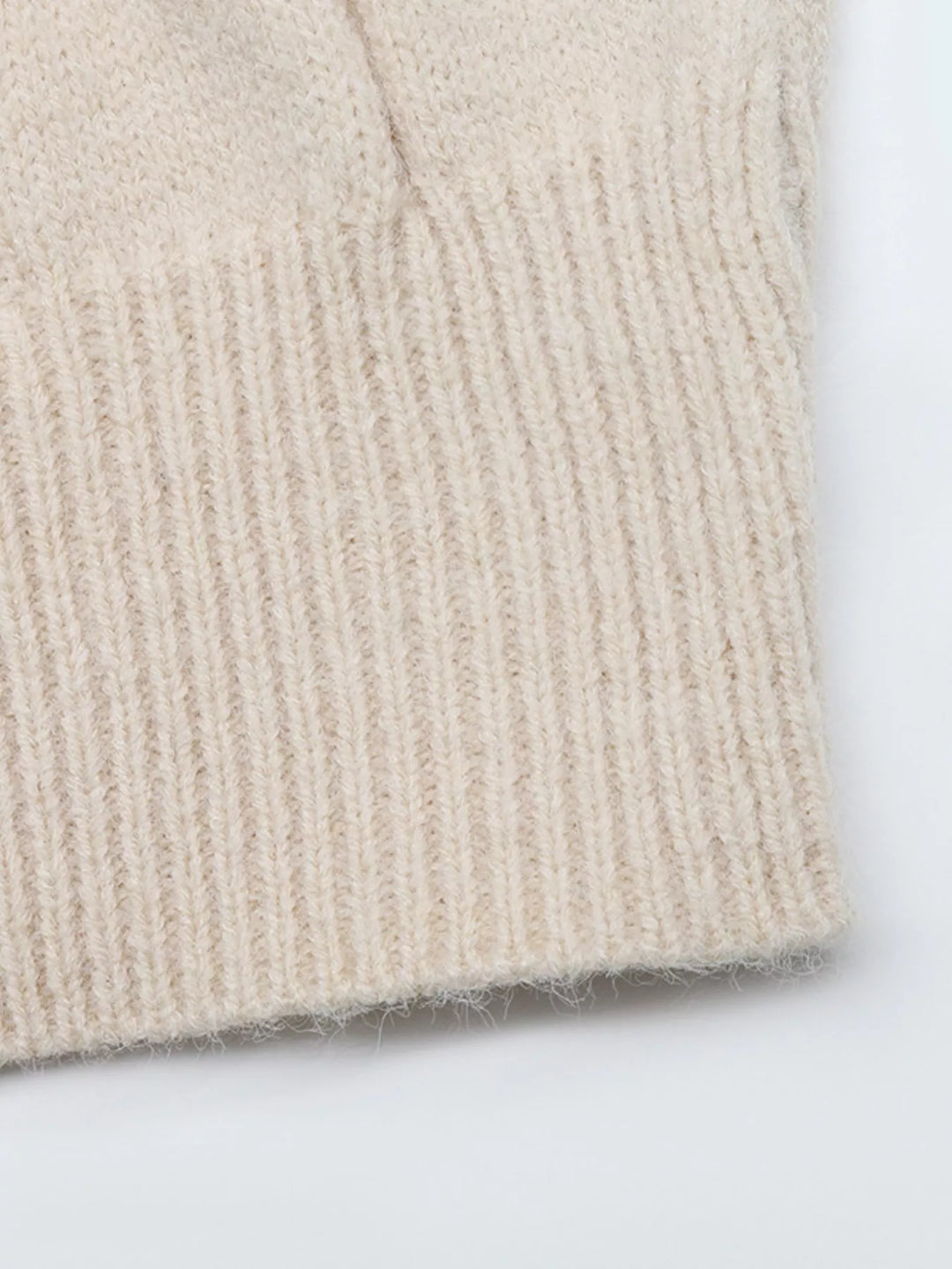 Cable knit raglan sweater dress with lace trim neckline
