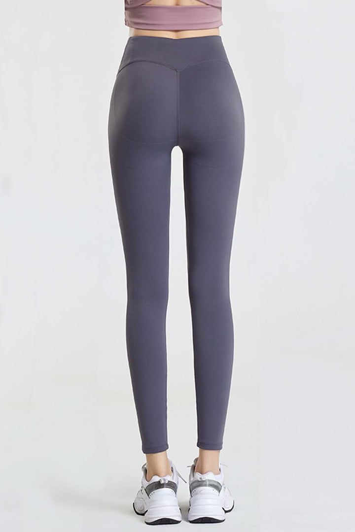 Slogan tape crossover waist cropped workout leggings