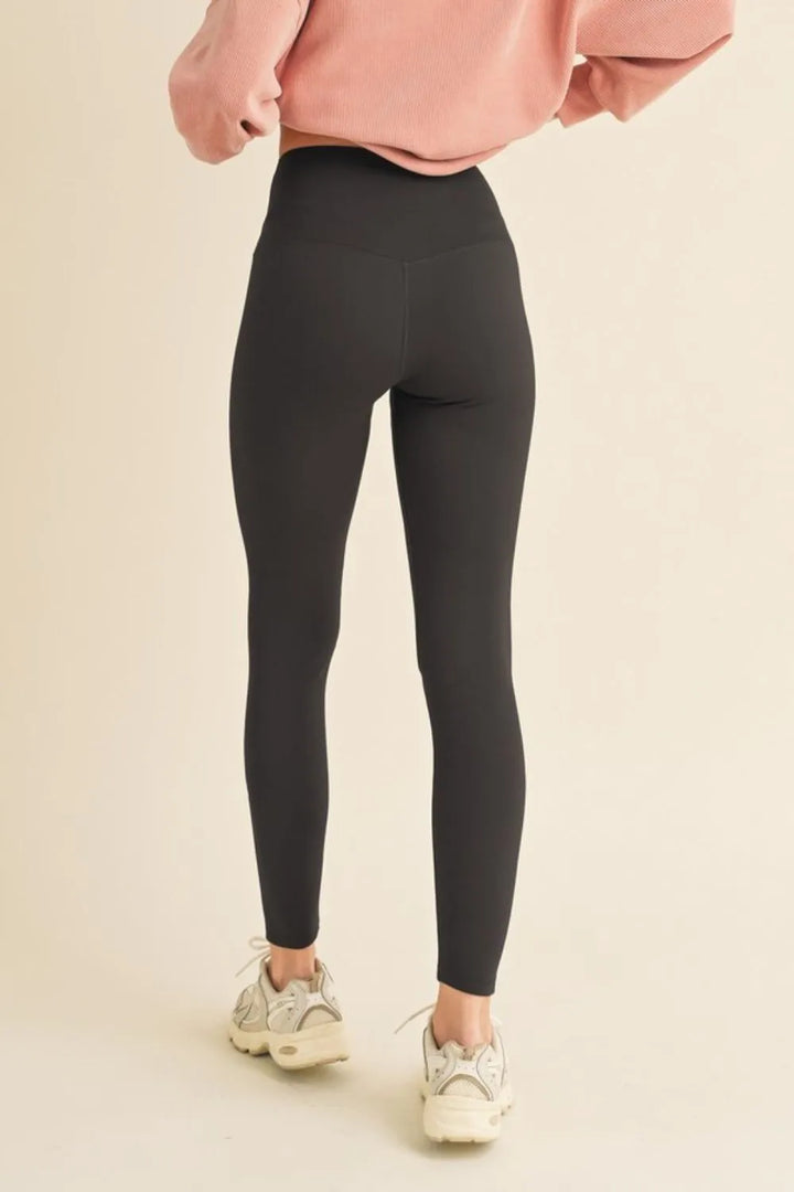 Fleece-lined high-waisted leggings