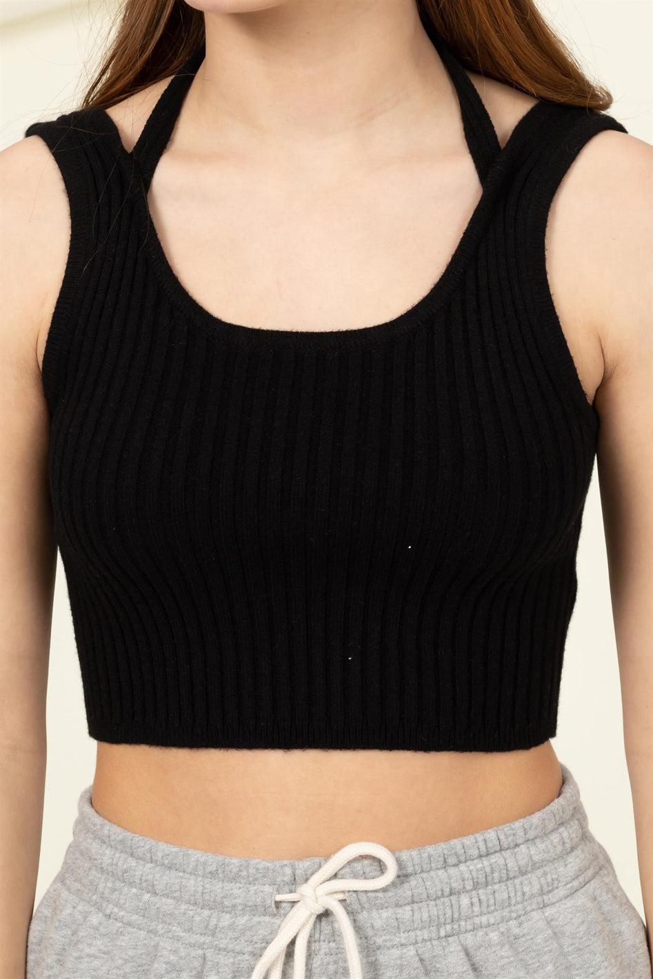 Perfect Girl Ribbed Open-Back Crop Top - Azoroh
