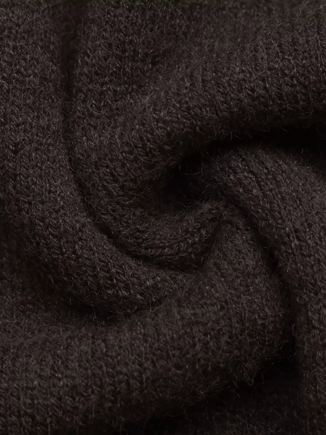 Crew neck button-up knit cardigan with patch pockets