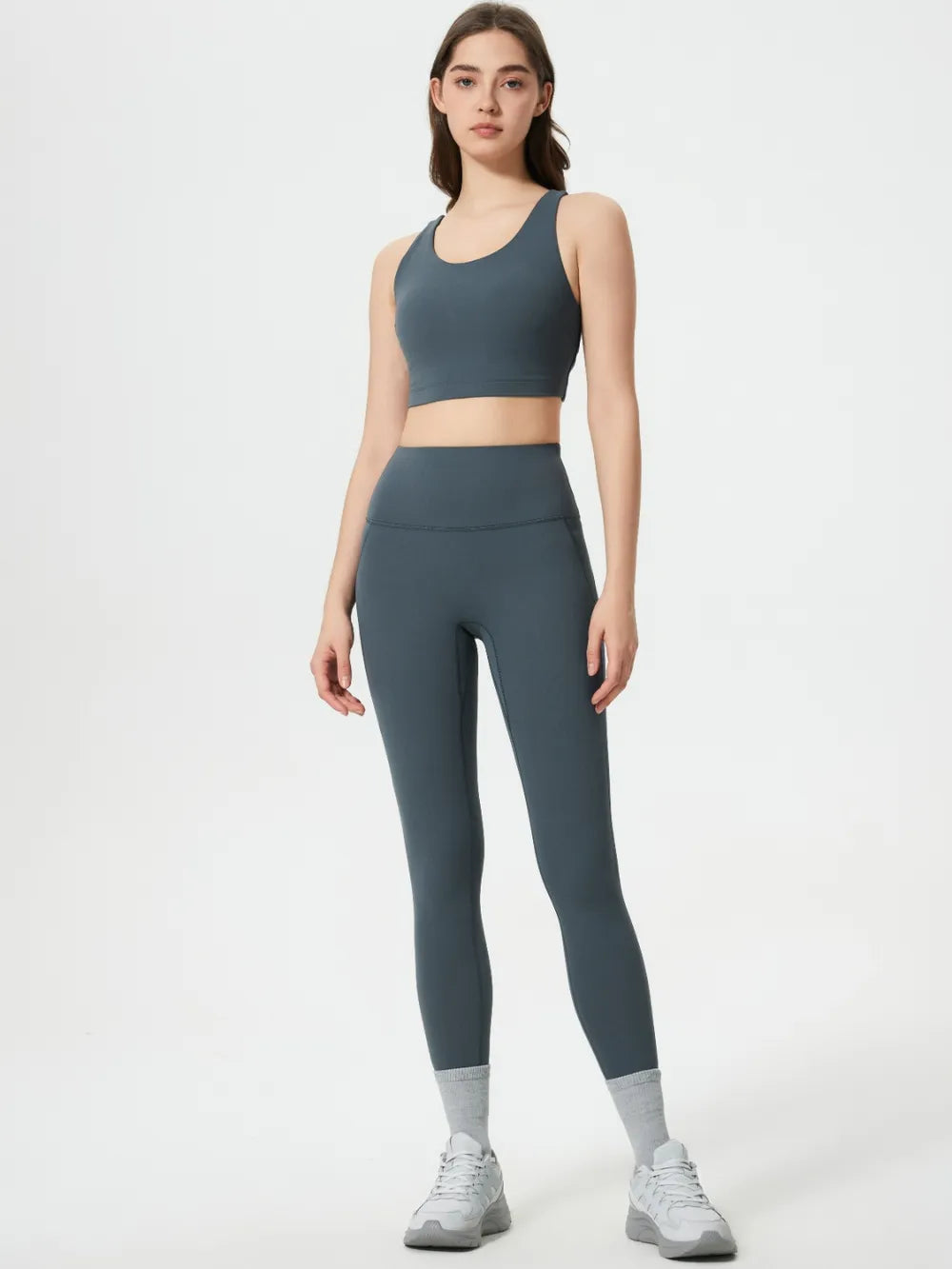 Wide waistband high-rise active leggings