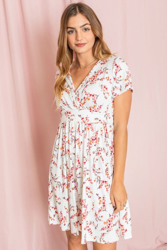 Bellamy Surplice Ditsy Floral Midi Dress - v neck, midi - view 8