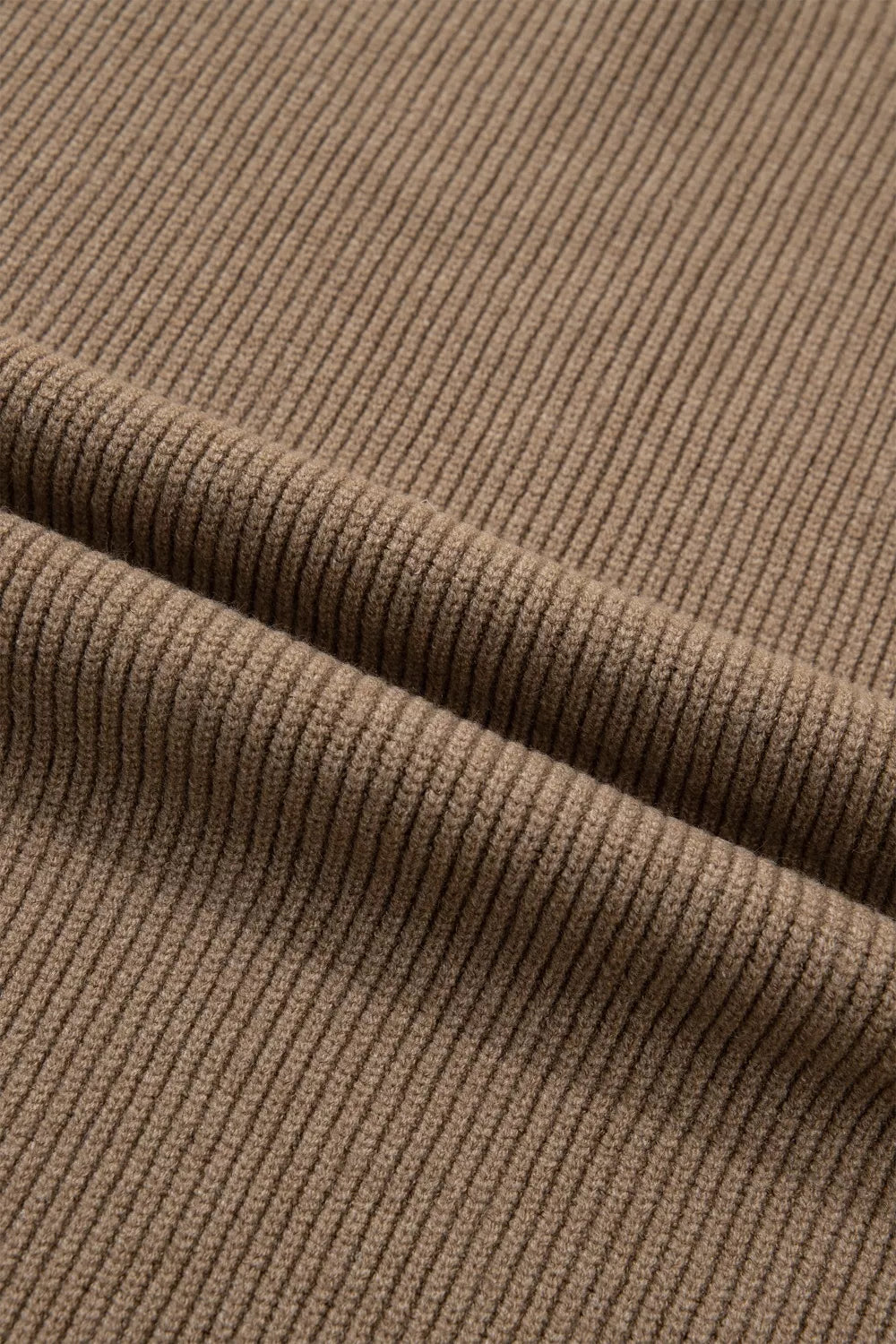 Relaxed ribbed knit mock neck sweater vest