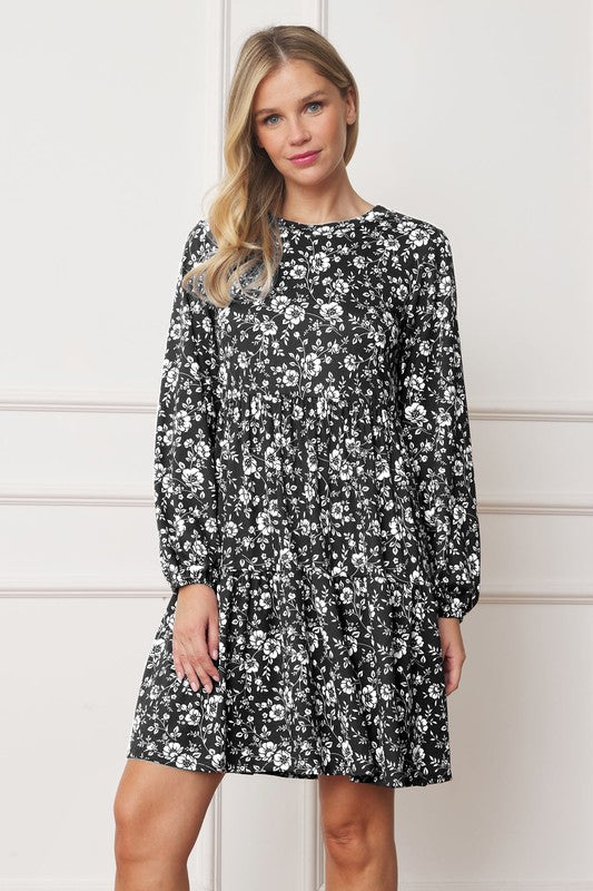 Blossom Tiered Crew Neck Midi Dress - crew neck, midi - view 10