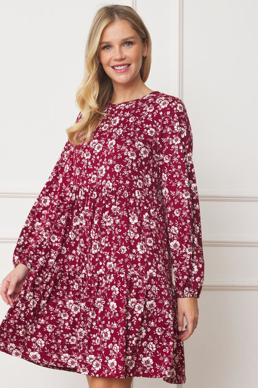 Blossom Tiered Crew Neck Midi Dress - crew neck, midi - view 4