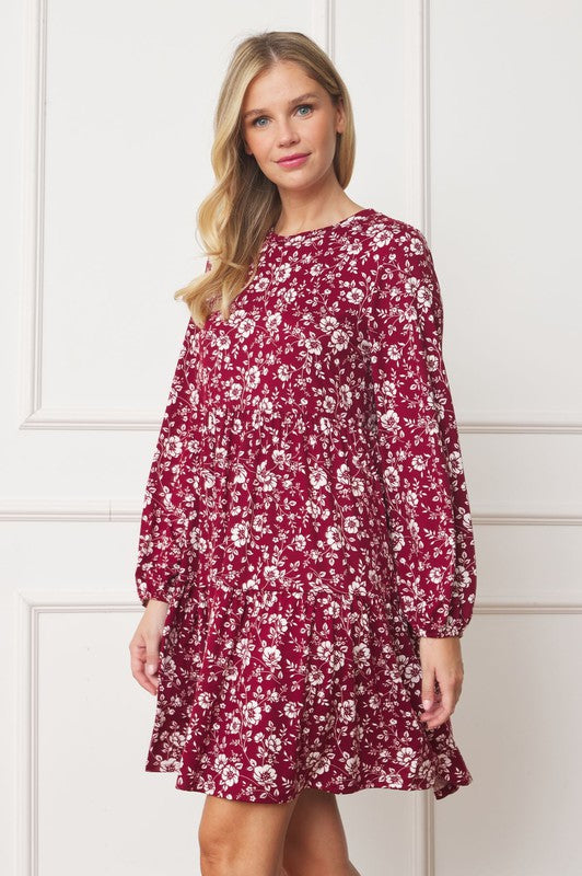 Blossom Tiered Crew Neck Midi Dress - crew neck, midi - view 5