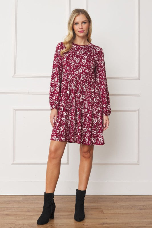 Blossom Tiered Crew Neck Midi Dress - crew neck, midi - view 6