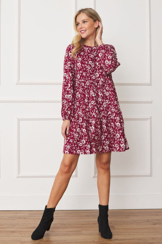 Blossom Tiered Crew Neck Midi Dress - crew neck, midi - view 7