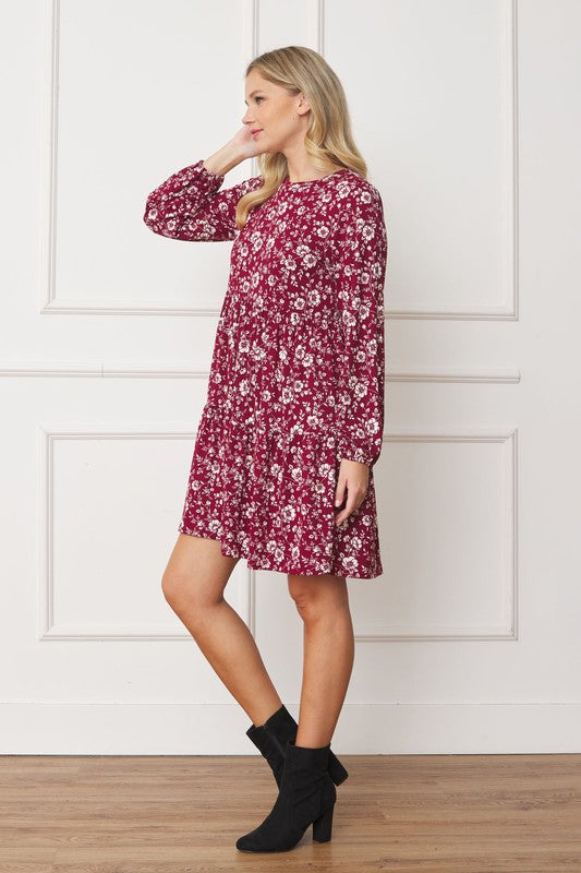 Blossom Tiered Crew Neck Midi Dress - crew neck, midi - view 8