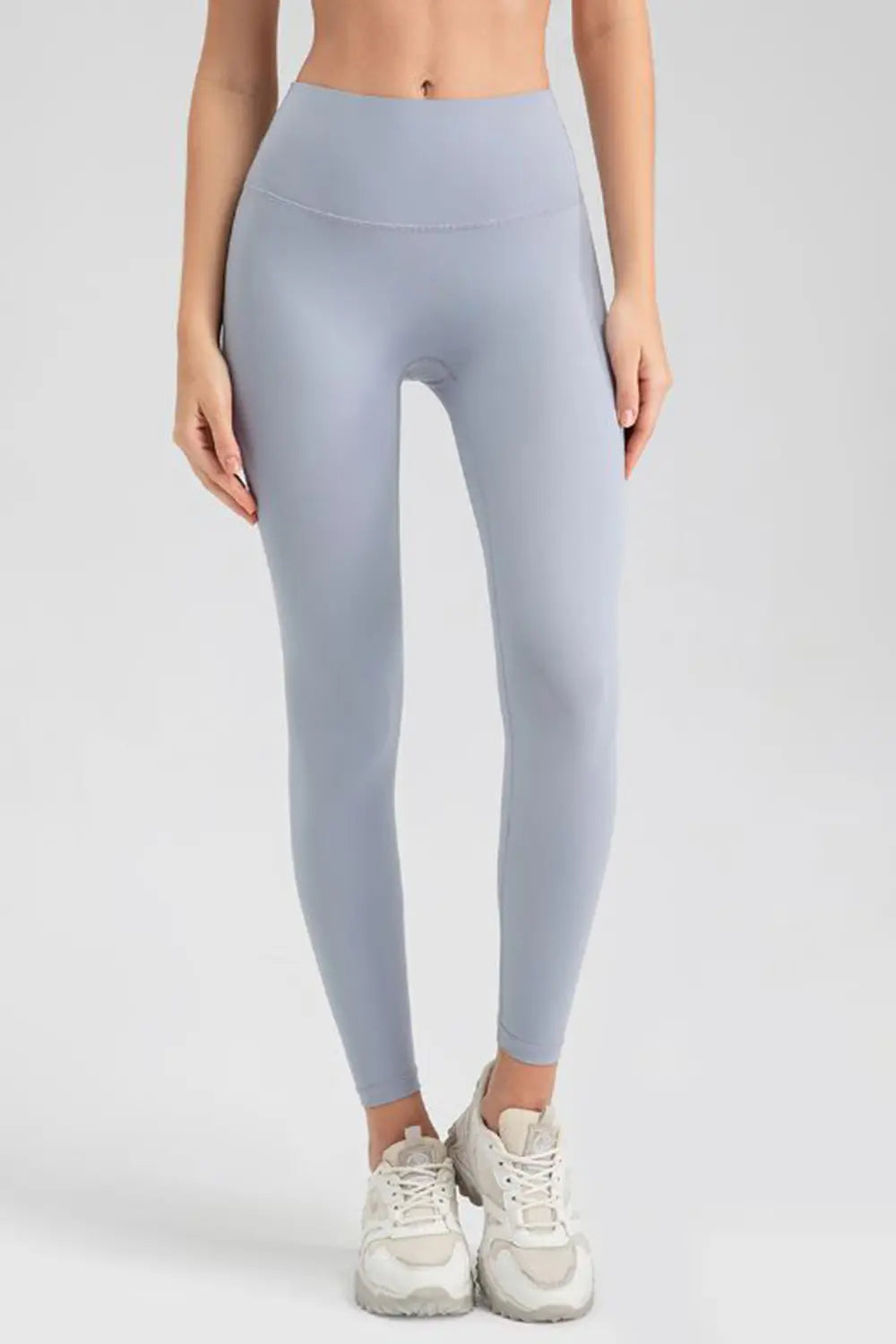 Wide waistband high-rise stretch sport leggings